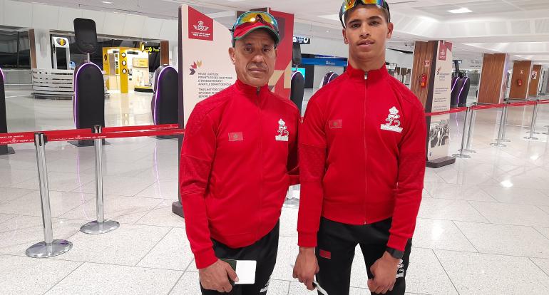 أبطال الدراجة المغربية من ذوي الهمم بأكرا