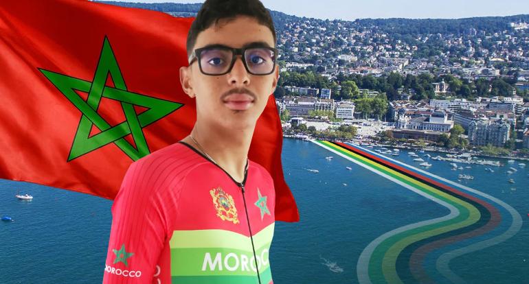 البطل الشاب المغربي يشارك في السباق فردي عام شبان لبطولة العالم للدراجات