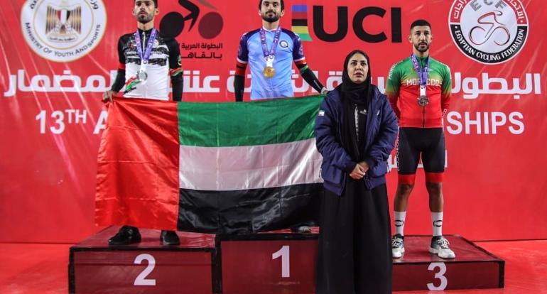 أشرف الدغمي يحرز الميدالية البرونزية في مسابقة النقاط ضمن منافسات البطولة العربية للمضمار بالقاهرة